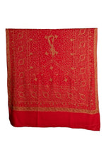 Women's Red Shawl, Sozni Hand Embroidered Pashmina Shawl For Women, Soft Women Wraps, Heritage Shawls, Large Wool Wrap, Authentic Kashmiri Shawls - The Amritsar Store