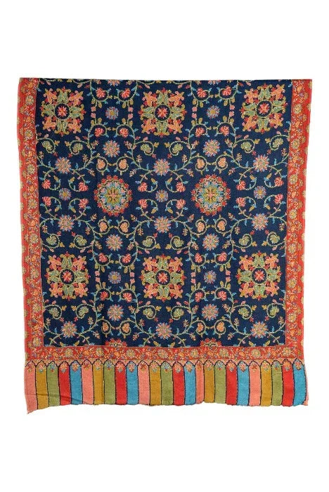 Women's Shawl, Heritage Collection Kashmiri Kalamkari Shawl, Rich Look Self Weave Kani Shawl, Faux Wool Shawl, Pashmina Shawl Bridal Gift, Shawl For Women - The Amritsar Store