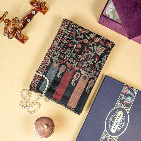 Mens Wool Shawl, Kashmiri Kani Fine Wool Shawl, Soft and Warm With Kashmiri Paisleys, Large Wrap Shawl, Light Weight 2.50 Mtr x 1.30 Mtr, Perfect Gift For Your Loved Ones. - The Amritsar Store