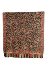 Women's Shawl, Kashmiri Kani Shawl, Traditional Paisleys Design, Warm Wool Rich Shawl, Large Wrap, Shawl For Women & Men - The Amritsar Store