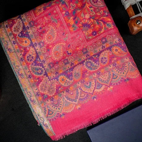 Women's Kani Zari Shawl in Bamboo Silk - The Amritsar Store