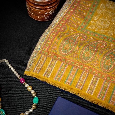 Women's Kani Zari Shawl in Bamboo Silk - The Amritsar Store