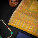Women's Kani Zari Shawl in Bamboo Silk - The Amritsar Store