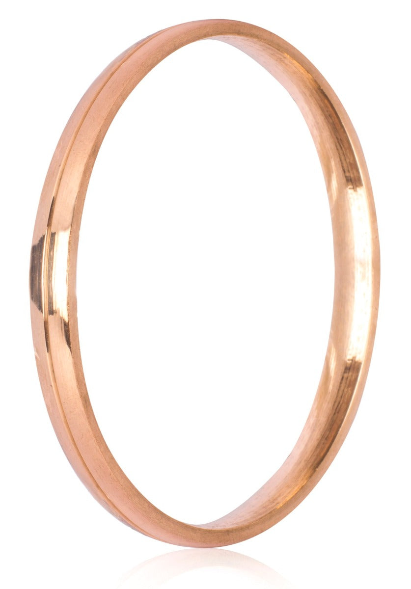 Mens Copper Kada (1 Line designer) 6 mm thickness by The Amritsar Store - The Amritsar Store
