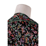 The Amritsar Store Womens Black Fine Wool Floral Kashmiri Shawl - The Amritsar Store