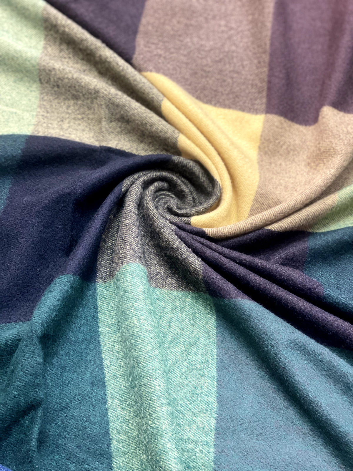 The Amritsar Store classic teal and brown check scarf for women, soft winter accessory