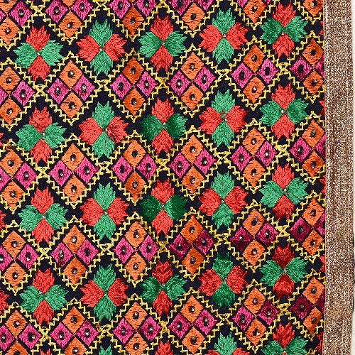 Intricate Handmade Ethnic Embroidery Phulkari Dupatta by The Amritsar Store - The Amritsar Store