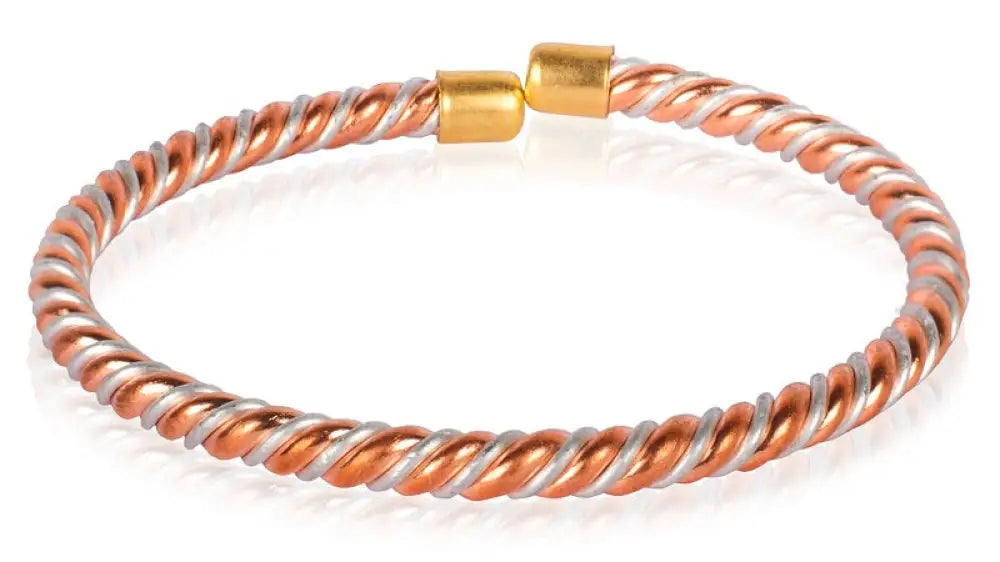 Copper & steel designer bangle by The Amritsar Store, freesize openable kada with stylish dual-tone finish suitable for men and boys.
