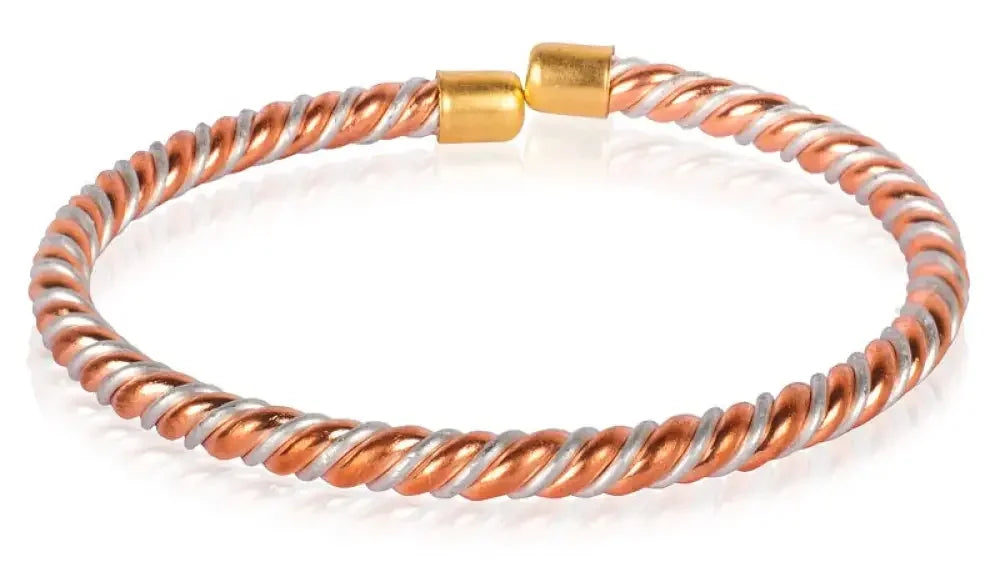 Copper & Steel Designer Bangle (Freesize, Openable) by The Amritsar Store - The Amritsar Store