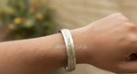 CUSTOMISED Punjabi Mens Kada (Stainless Steel & Brass) 8 mm THICK, HEAVY by The Amritsar Store - The Amritsar Store