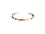 Rose gold stainless steel 3mm openable free size customised bangle bracelet for girls and women by The Amritsar Store