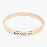 Customized Mens Punjabi Kada Brass, Laser Marked with Custom & Personal Message by The Amritsar Store - The Amritsar Store