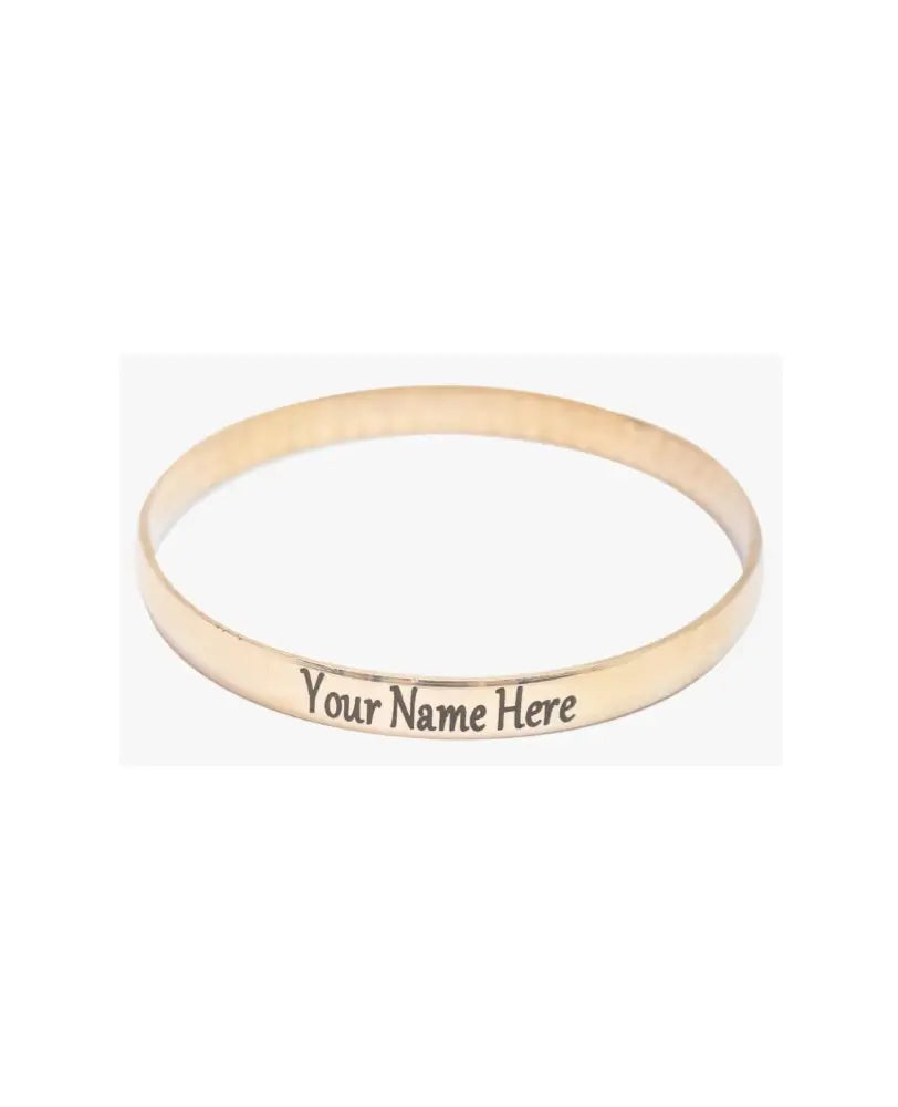 Customized Mens Punjabi Kada Brass, Laser Marked with Custom & Personal Message by The Amritsar Store - The Amritsar Store
