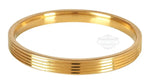 Designer brass kada for men with engraved line pattern, 6mm thickness by The Amritsar Store