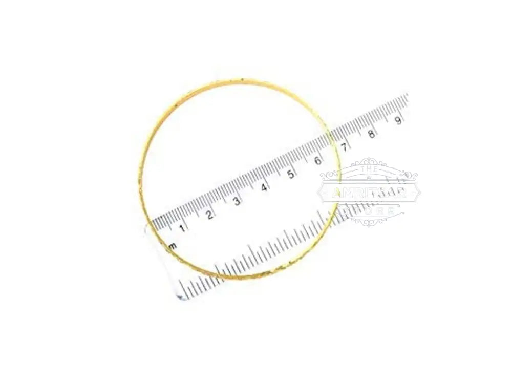 Designer brass kada for men with engraved line pattern, 6mm thickness by The Amritsar Store