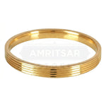 Designer Brass Kada (Lines,Mens) 6 mm Thickness by The Amritsar Store - The Amritsar Store