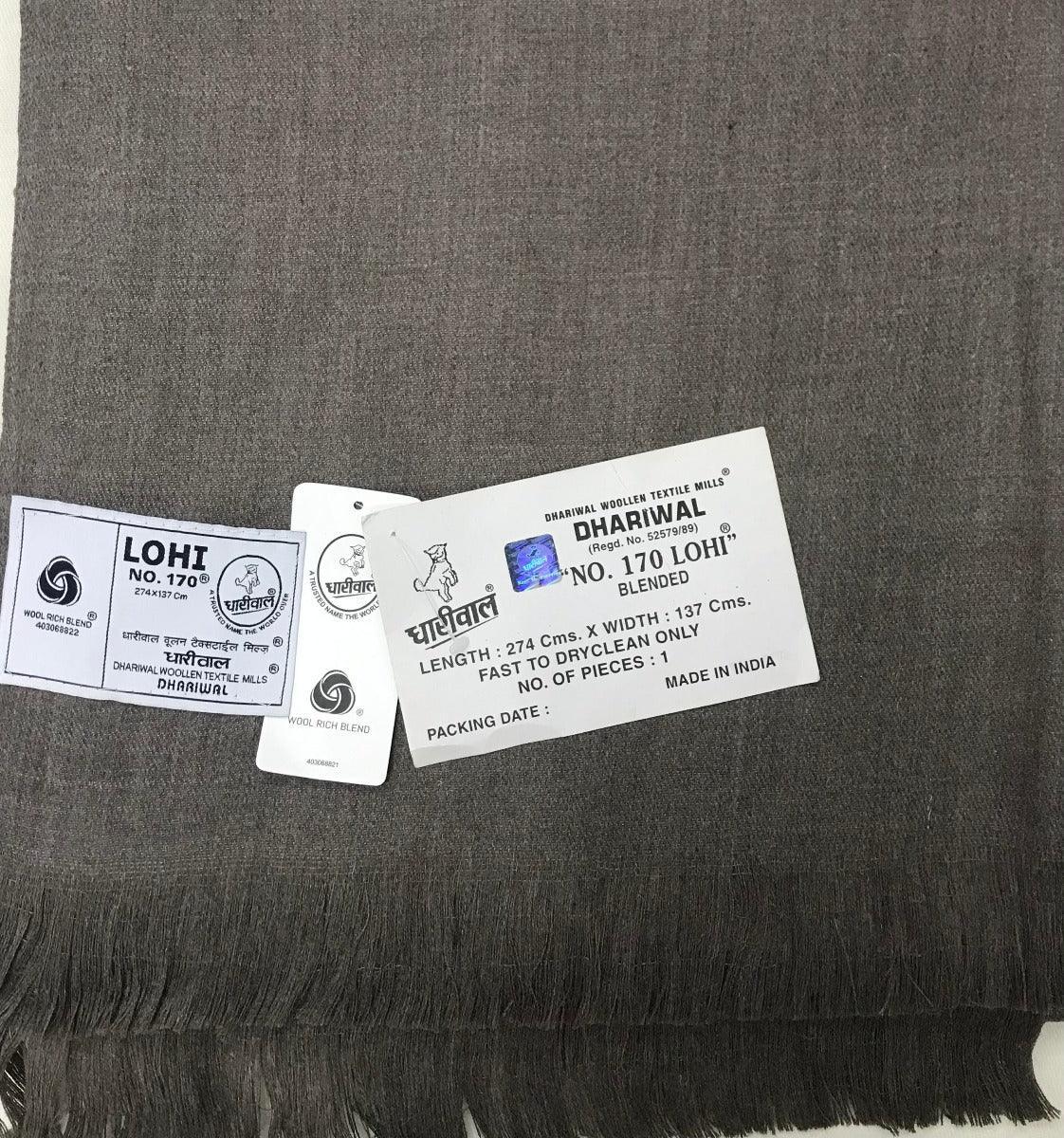 Dhariwal Lohi no.111 ,Shawl For Men, Large Wool Wrap, Pashmina Shawl,Rich Wool Shawl by The Amritsar Store - The Amritsar Store