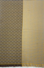 "Two-Tone Reversible Scarf with Houndstooth and Double-G Pattern, Unisex Fashion Accessory by The Amritsar Store"