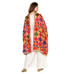 Multiple Hues Phulkari Dupatta without Mirror Work by The Amritsar Store - The Amritsar Store