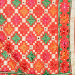 Alluring Handmade Mirror Work Full Jaal Phulkari Dupatta By The Amritsar Store - The Amritsar Store