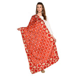 Elegant Multicolor Red & White Embroidery Phulkari Duaptta by The Amritsar Store - The Amritsar Store