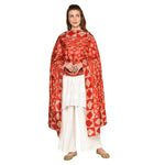 Elegant Multicolor Red & White Embroidery Phulkari Duaptta by The Amritsar Store - The Amritsar Store