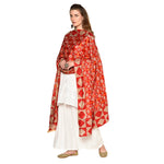 Elegant Multicolor Red & White Embroidery Phulkari Duaptta by The Amritsar Store - The Amritsar Store