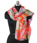 Multi Color Abstract Digital Print Scarf - The Amritsar Store