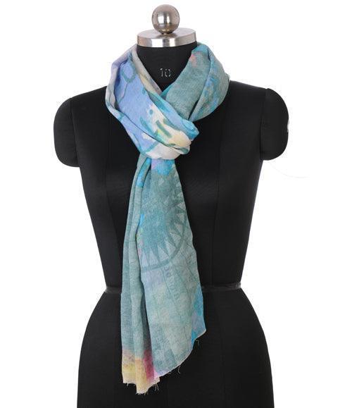 Los Angeles Folk Festival Scarf – Lightweight Summer Printed Scarf | The Amritsar Store - The Amritsar Store