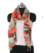 The Amritsar Store , Multicolor Abstract Art Digital Print Scarf - The Amritsar Store
