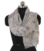 Keep Reading Me-Newspaper Print Scarf - The Amritsar Store
