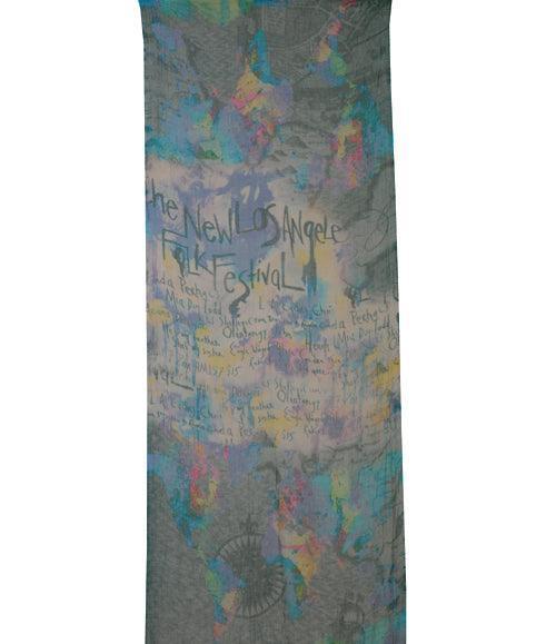 Los Angeles Folk Festival Scarf – Lightweight Summer Printed Scarf | The Amritsar Store - The Amritsar Store