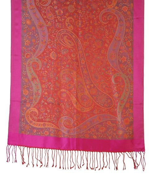 Silk Worms- Plain Border Stole - The Amritsar Store