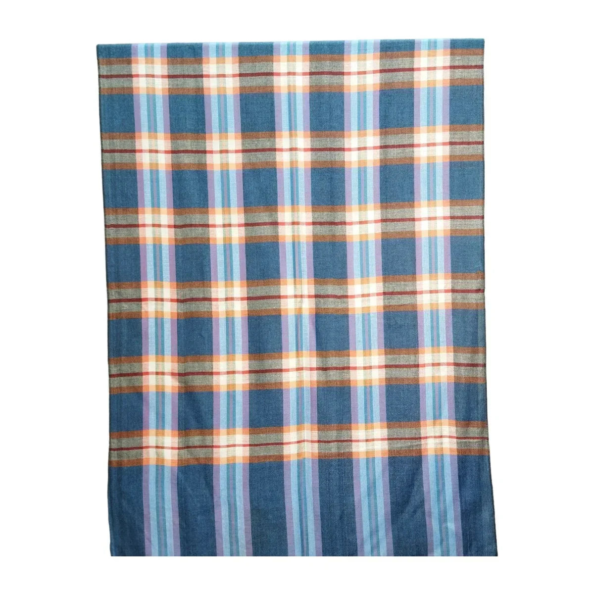 The Amritsar Store , Multicolor Bamboo Silk Scarf, Soft & Fine Quality with Check Pattern All Season - The Amritsar Store