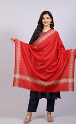 The Amritsar Store Kashmiri Women’s Shawl featuring elegant zari work and intricate four-side border – a luxurious handcrafted wrap for special occasions.