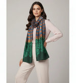 The Amritsar Store ,Multicolor Bamboo Silk Scarf, Soft & Fine Quality with Stripes Pattern - The Amritsar Store