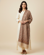 "The Amritsar Store Fine Wool Jaal Weave Shawl – Intricate Paisley Design