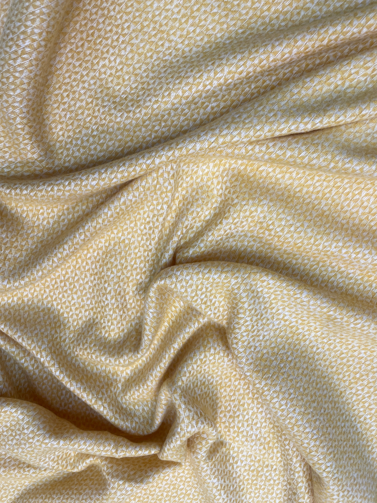 "Golden Yellow Textured Scarf, Soft and Elegant Winter Wrap for Men and Women by The Amritsar Store