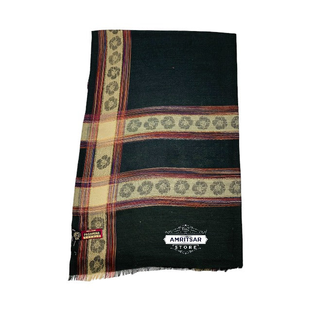 The Amritsar Store Kashmiri Women’s Shawl featuring elegant zari work and intricate four-side border – a luxurious handcrafted wrap for special occasions.