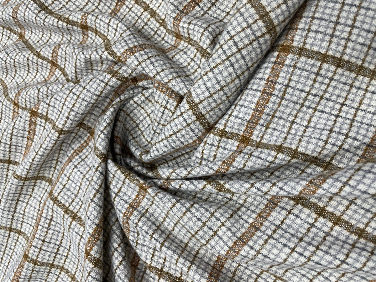 Grey Checkered Scarf for Men & Women – Lightweight Soft Fringe Wrap | The Amritsar Store - The Amritsar Store