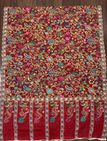 Women's Kalamkari Stole – Kashmiri Floral Jaal Designer Wrap | The Amritsar Store - The Amritsar Store