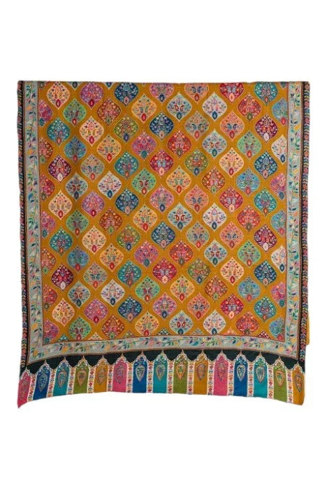Shawl for Women – Extra Fine Wool Kalamkari Design | The Amritsar Store - The Amritsar Store