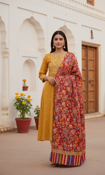 The Amritsar Store Women’s Kalamkari Shawl – Handcrafted Traditional Art featuring intricate patterns and rich traditional design, perfect for elegant ethnic styling