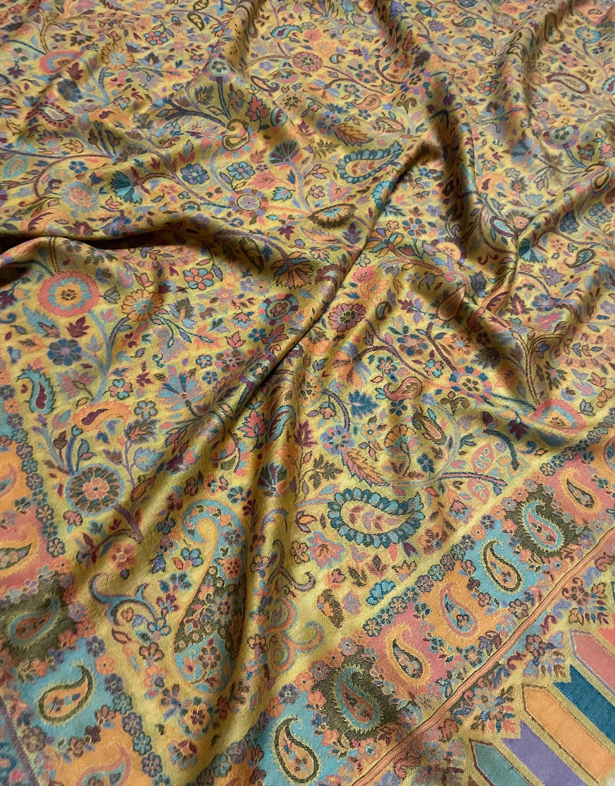Women's Kashmiri Jaal Weave Shawl – Multicolor Paisley Designer Wrap | The Amritsar Store - The Amritsar Store