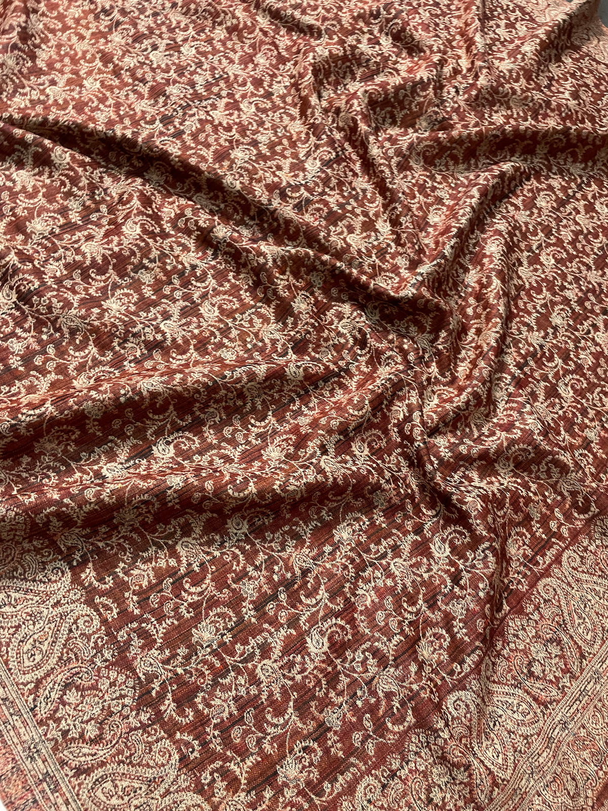 The Amritsar Store Reversible Self-Weave Shawl – Premium Soft Wool Wrap for Elegant Winter Style