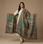 Women's Shawl – Mughal Darbar Palace & Royal Procession Heritage Woven Designer Wrap | The Amritsar Store - The Amritsar Store