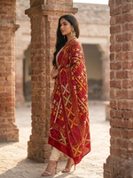 Multicolor Punjabi embroidered Phulkari Bagh dupatta for women by The Amritsar Store with traditional handcrafted ethnic embroidery