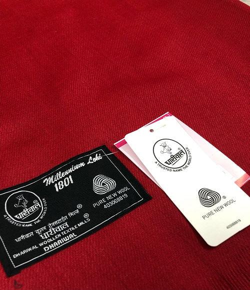 Burgundy Shawl, Maroon Shawl, Pure Wool Certified Shawl, Osho Buddhist Shawl, Meditation Shawl For Men 1801 Millenium by Dhariwal - The Amritsar Store