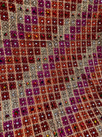 Handmade Full Jaal Heavy Embroidery Thread and Mirror Work Phulkari Dupatta By The Amritsar Store - The Amritsar Store