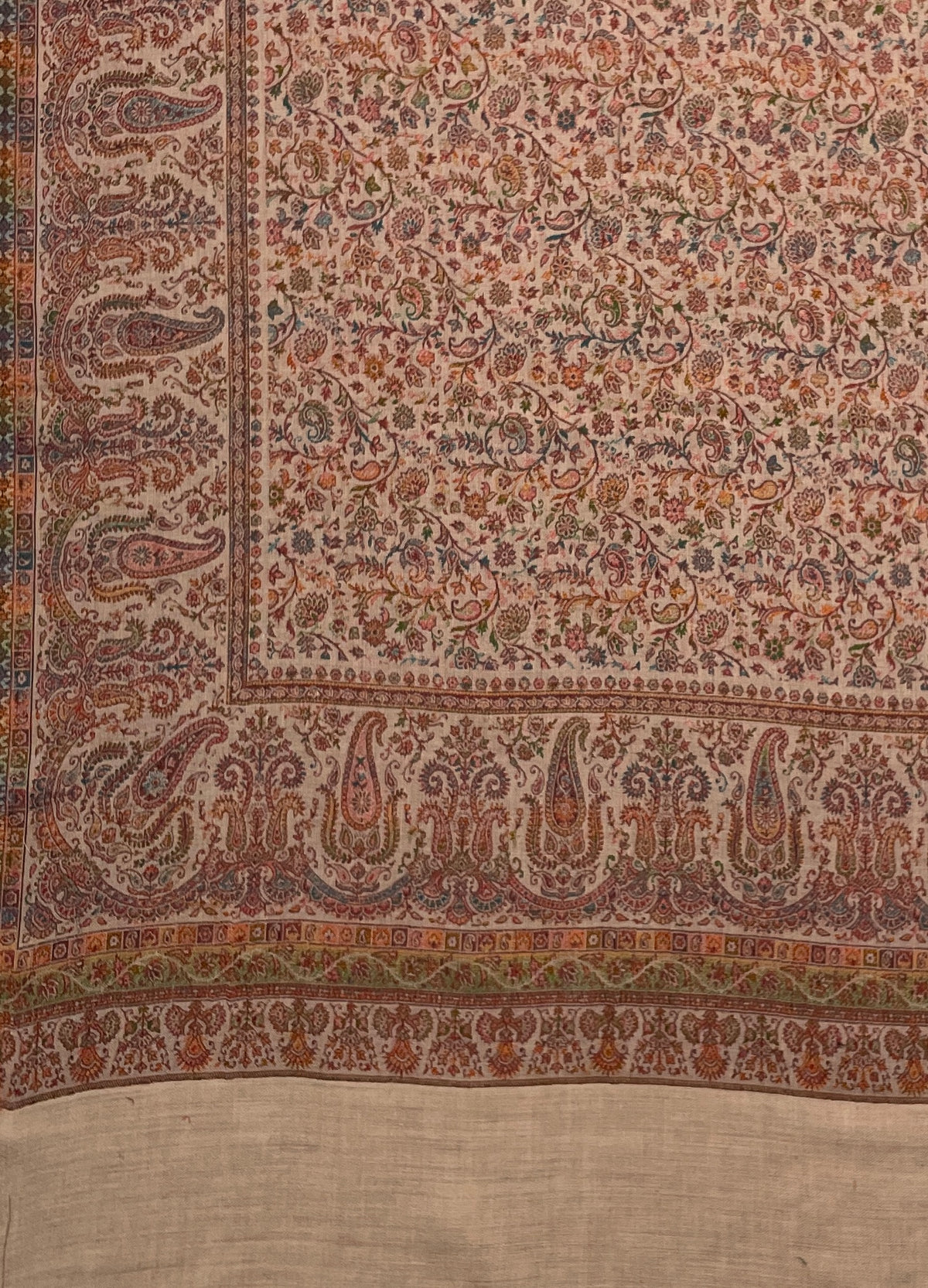 "The Amritsar Store Fine Wool Jaal Weave Shawl – Intricate Paisley Design